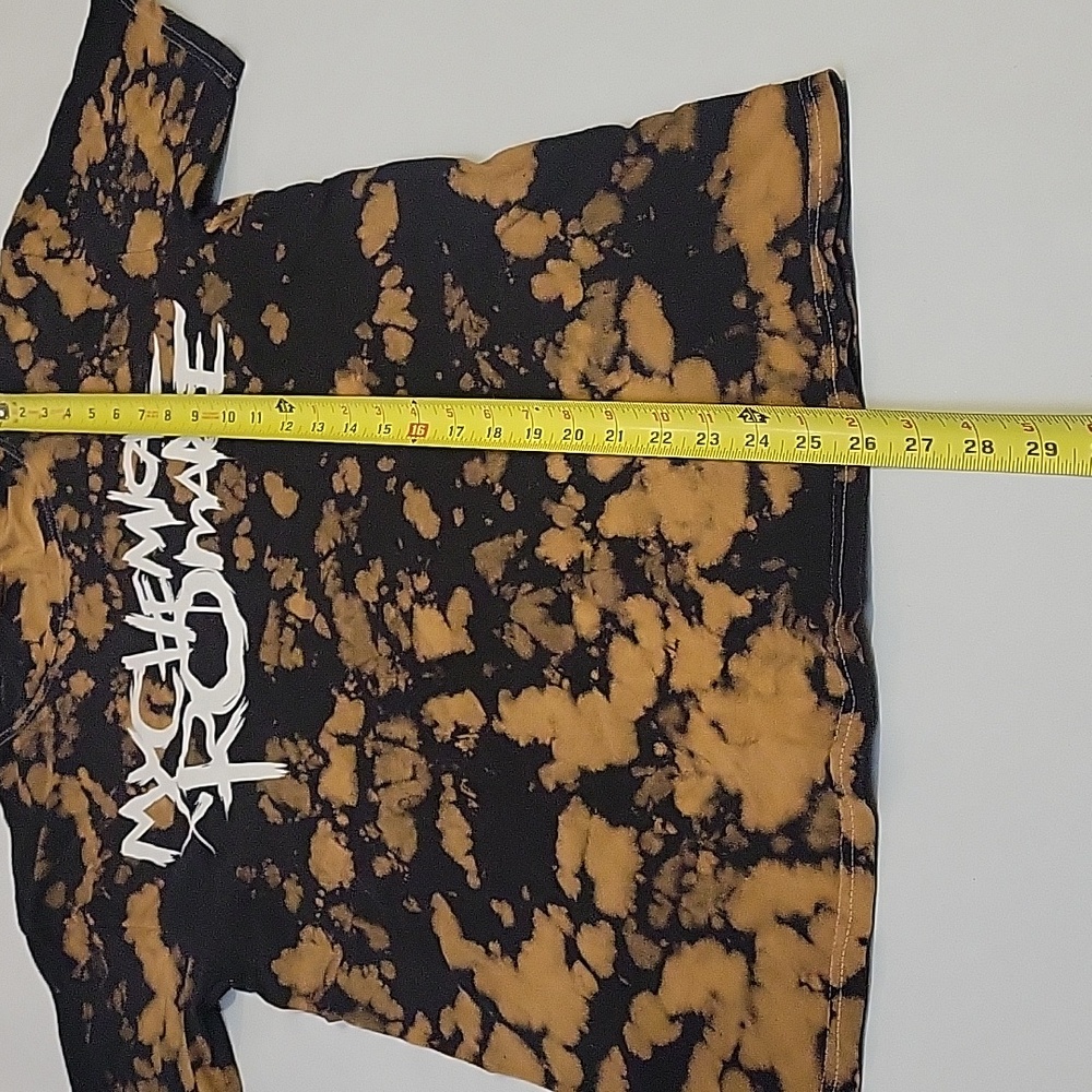 My Chemical Romance Shirt Small Black Bleach Tie Dye Band Emo Punk Tee Unisex - Picture 6 of 9